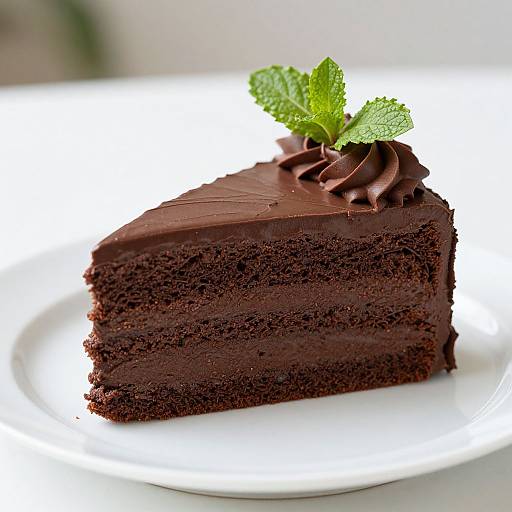 Decadent Layered Chocolate Cake Slice