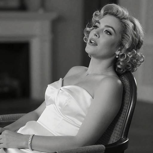 Elegant Woman in Black-and-White Photography