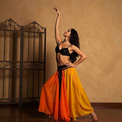 Elegant Dancer in Dramatic Glow