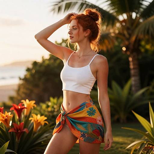 Vibrant Summer Snapshot in Tropical Paradise