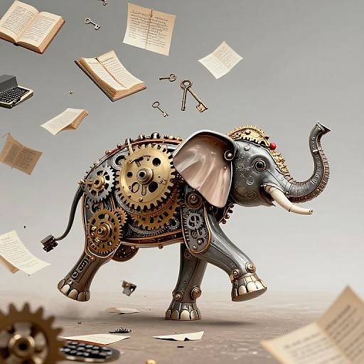 Clockwork Elephant Crafting Skyward Poetry