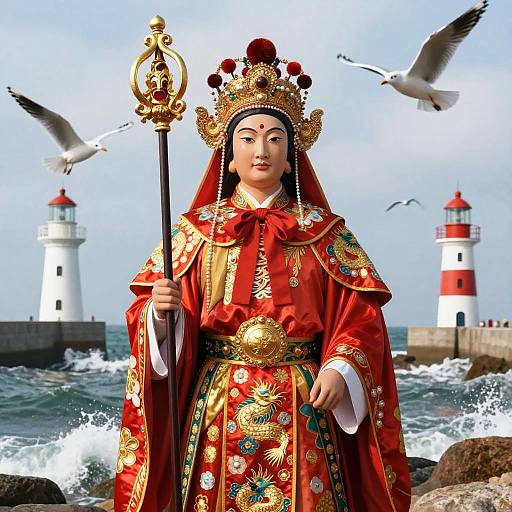 Majestic Mazu in Ceremonial Attire