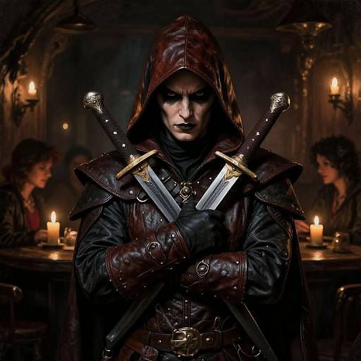 DND Rogue Portrait in Candlelight