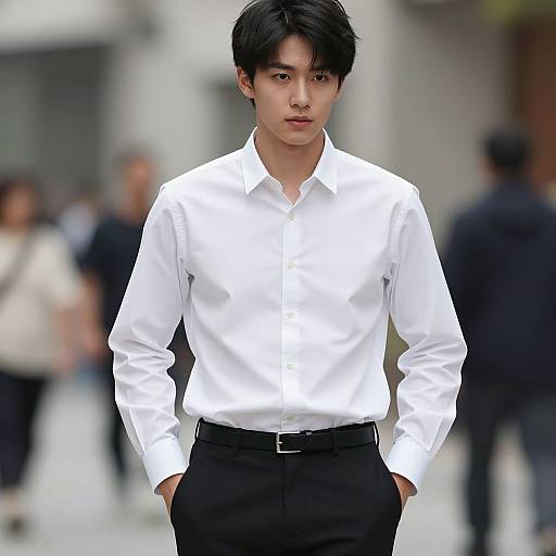 Realistic Casual Male Fashion Portrait