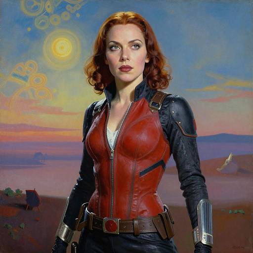 Surrealist Black Widow Portrait