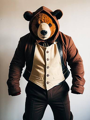 Man in Realistic Ursaring Costume