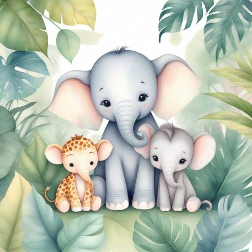 Adorable Kawaii Jungle Animal Friends