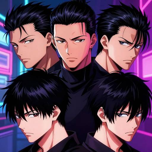 Male Black Anime Hairstyles Variety