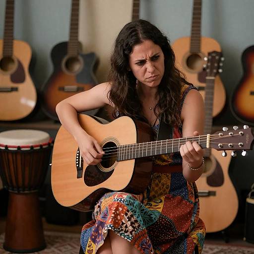 Musical Muse: Woman with Guitar