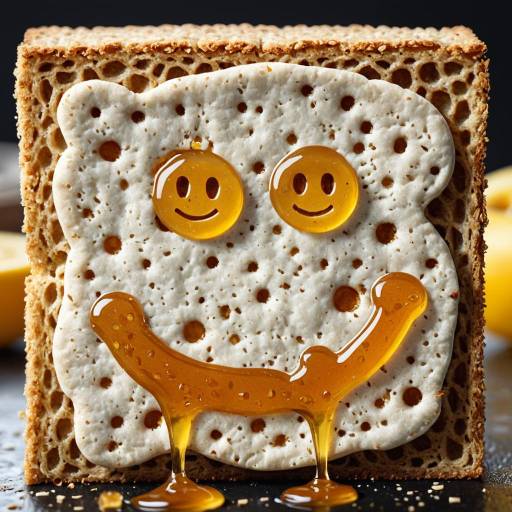 Crispbread with Honey Smiley Face