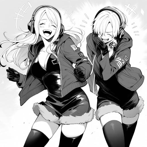 Sanji in Monochrome with Headphones