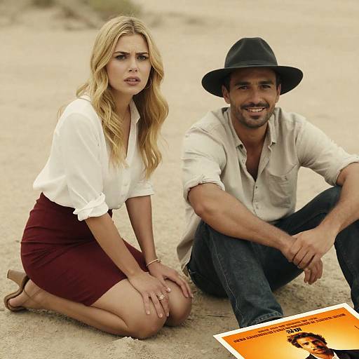 Candid Moment on Dusty Ground