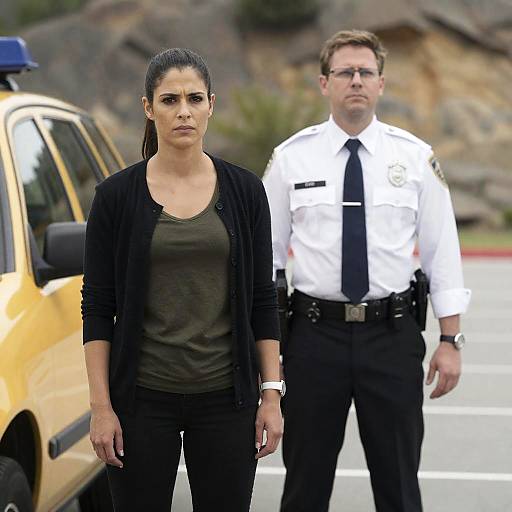 Serious Couple in Parking Lot Setting