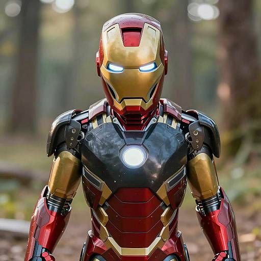 Young Child in Detailed Iron Man Costume