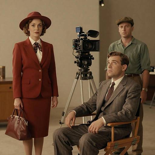 Vintage Film Set Photoshoot Scene