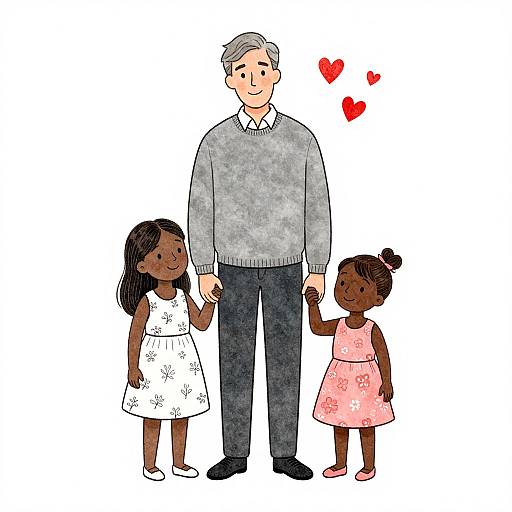 Watercolor Family Love Illustration