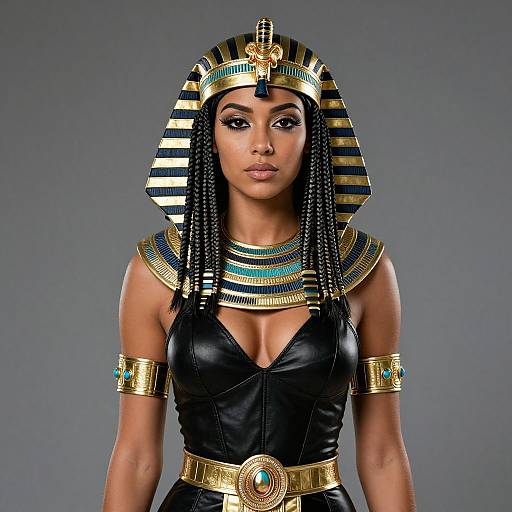 Regal Woman in Egyptian-Inspired Attire