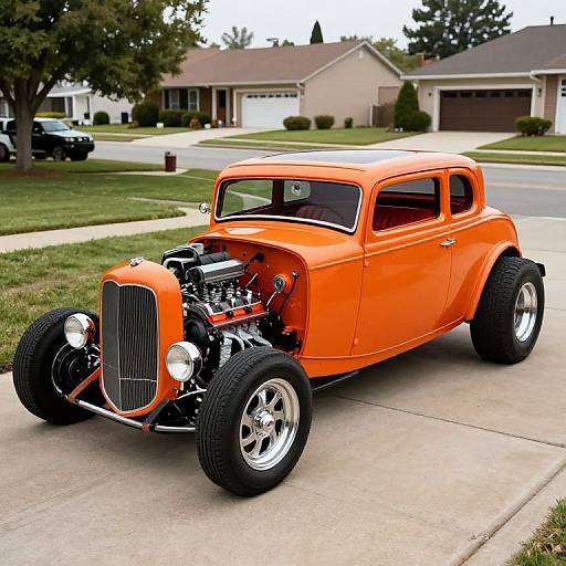 Vintage Orange Rat Rod Showcase