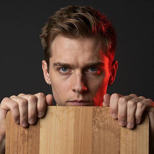 Intense Portrait of a Man with Earrings