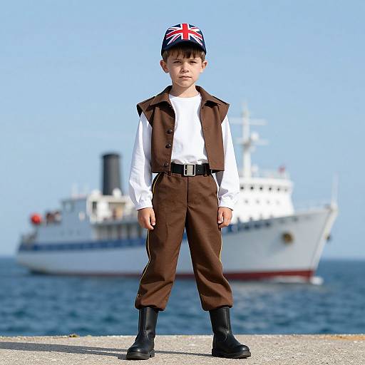Male Pirate Costume by the Ocean
