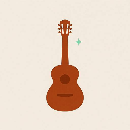 Minimalist Acoustic Guitar Illustration