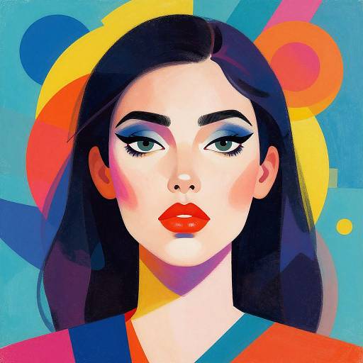 Bold Woman with Kaleidoscopic Background