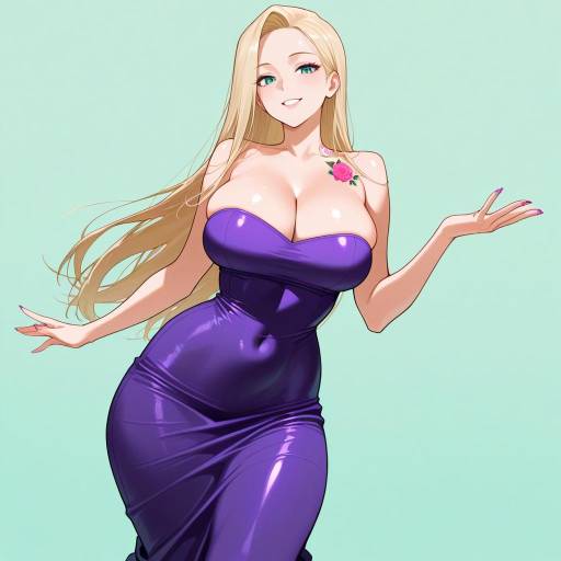 Jumping Cowgirl in Purple Dress Jumping Cowgirl in Purple Dress