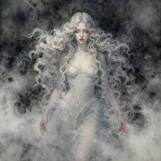 Haunting Wraith in Foggy Watercolors