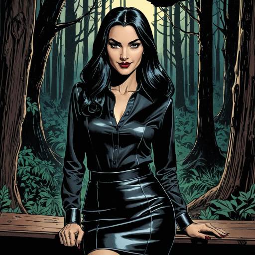 Mysterious Tall Female Vampire in Forest