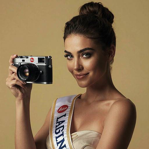 Woman Holding Leica M6 Camera