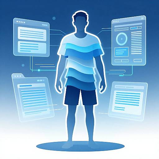 AI Clothes Remover Software Illustration