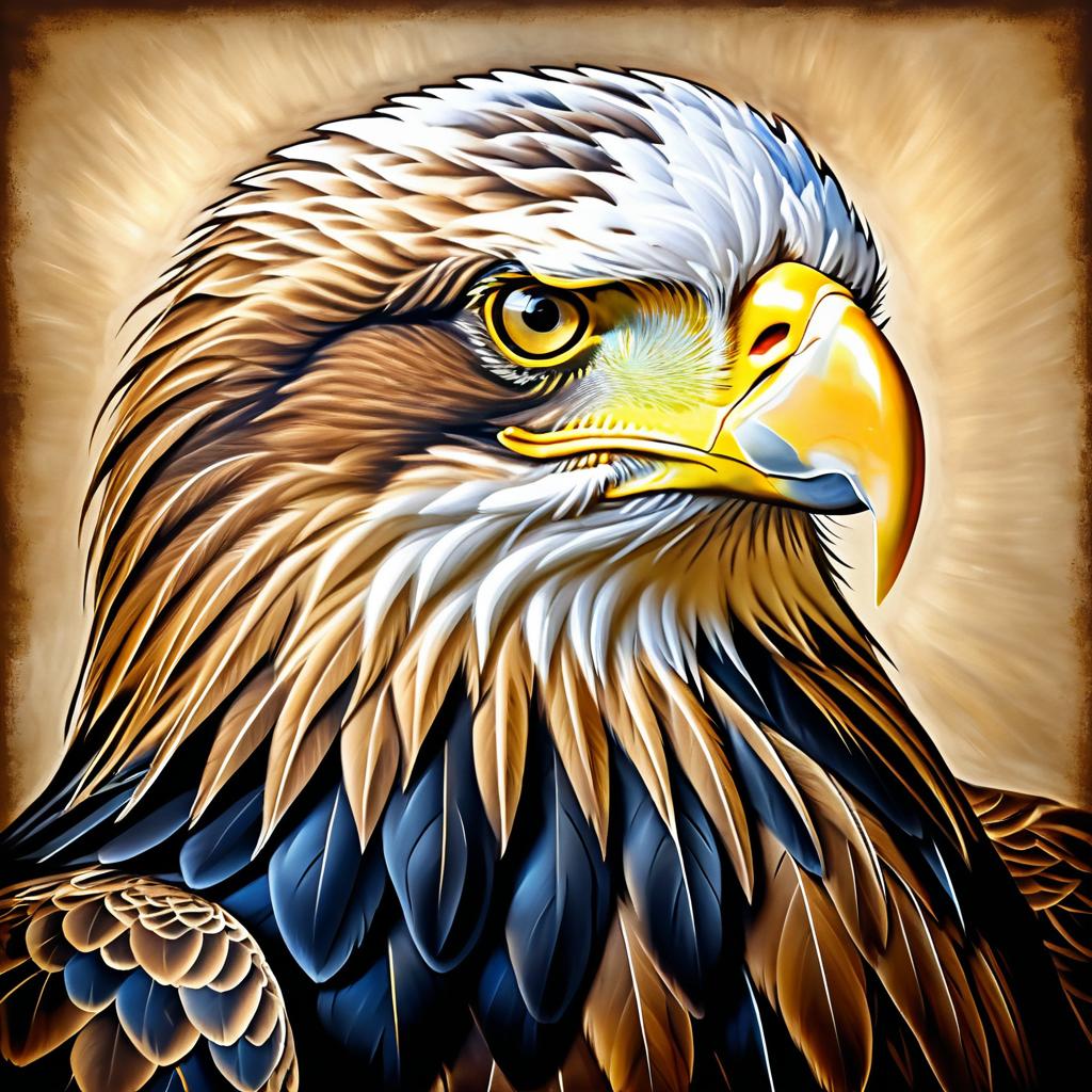 Majestic Eagle in Da Vinci Style