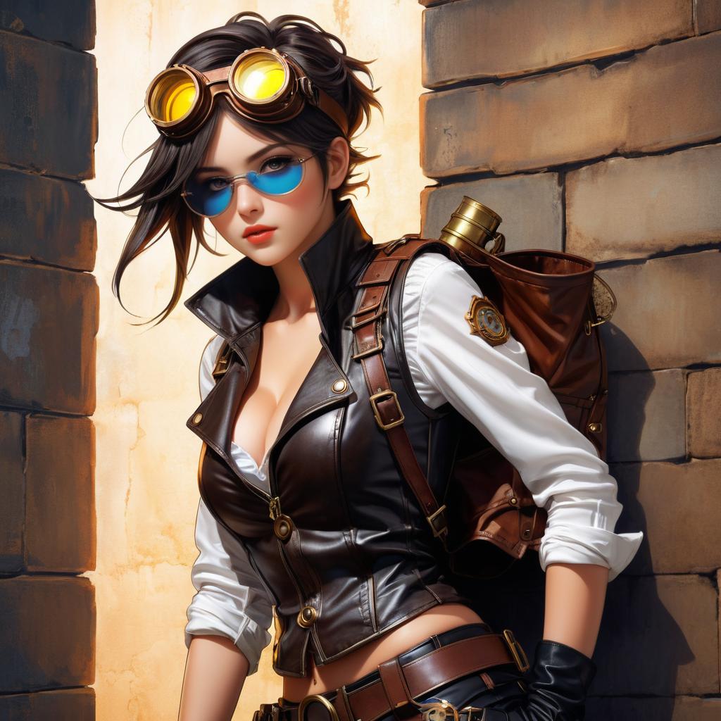 Steampunk Explorer in Ecchi Style