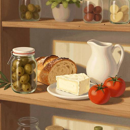 Vintage Farmhouse Pantry Still Life