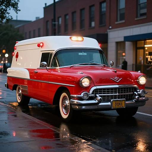 1959 Cadillac Miller-Meteor Ambulance Scene