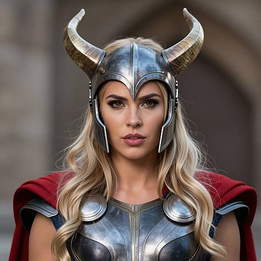 Valkyrie Costume with Armor and Horns