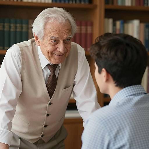 Intergenerational Dialogue in a Cozy Room