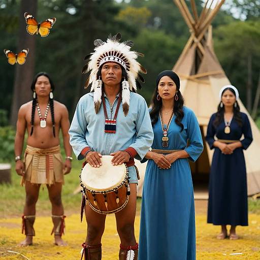 Vibrant Native American Movie Poster Art