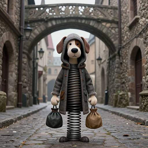 Slinky Dog Medieval Hunter in Alley