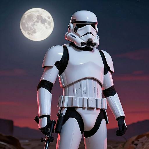Stormtrooper Under Red Moonlight