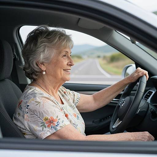 Resilient Elderly Woman Road Trip