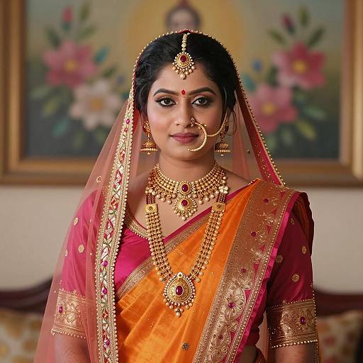 Elegant Indian Bride in Traditional Attire