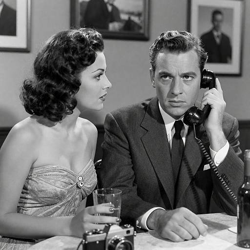 Vintage Black-and-White Photo of Couple