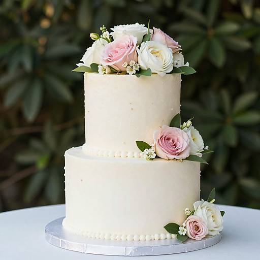 Elegant Floral Wedding Cake