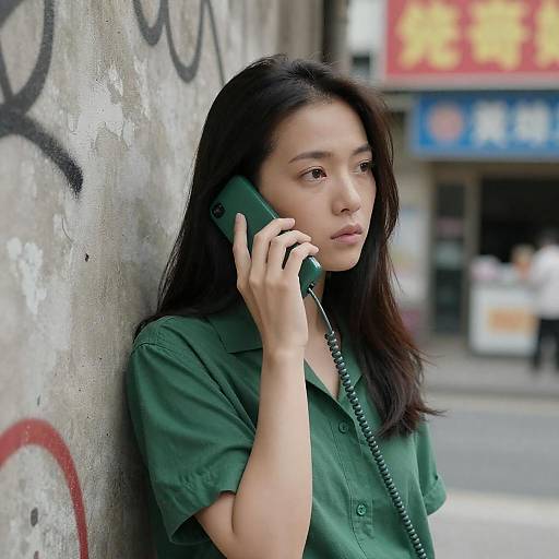 Urban Portrait of a Serious Asian Woman