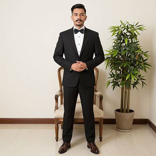 Formal Groom in Reception Suit