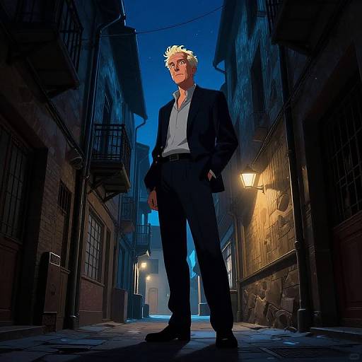 Dramatic Night Alley Illustration