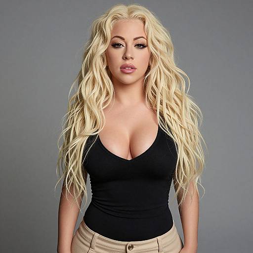 Photorealistic Portrait of Sexy Blonde Woman