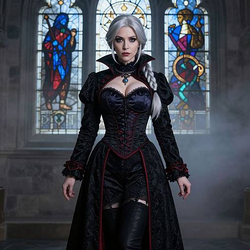 Elegant Gothic Mature Woman Cosplay