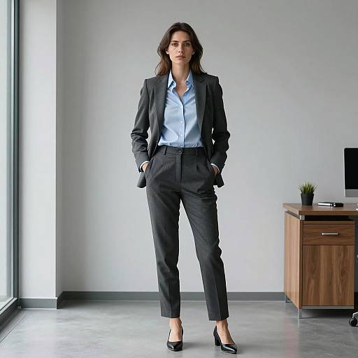 Professional Woman in Stylish Office Attire